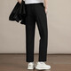 Dingfengbaoluo autumn drape suit pants men's straight loose wide-leg casual pants advanced slim C58 black M