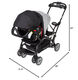 Baby trend two-seater stroller can sit or stand, 22.6kg load capacity, front and rear seat belts