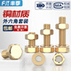 Fengji national standard pure copper full brass screw flat washer nut set external hexagonal bolt combination 4M5M6M8M10M12M16 M4*20-30 set