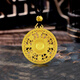 Fat Donglai's same style 18k gold eight-treasure compass pendant yellow l gold real gold ancient method inheritance Ping'an Blessing brand men's and women's necklace Xifu eight-treasure compass (+rope+beads)
