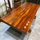 Mulian Linrong Okan solid wood large board tea table African green heart sandalwood whole board without splicing conference office dining table tea table coffee table Okan other sizes