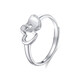 Mengjinyuan platinum ring PT950 heart-to-heart platinum ring romantic love index finger ring women's birthday gift