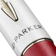 PARKER Signature Pen, juego de caja de regalo de escritura clásica para regalos especiales de oficina de negocios, a través de bolígrafo rojo rítmico XL + caja de regalo de flores Dream Pen