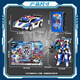 High-end card fighter 3 toys genuine transforming robot car mecha toys boys and children gifts dazzling blue lightning S new products in stock quickly