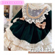 Comments on Spring and Autumn Children's Spanish Princess Dress Girls Lolita Dress Puff Skirt Baby Dress One Year Old Dress Dark Green 120