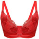 莱特妮丝（Lightness）  玥色佳人保养型 3/4杯侧推聚拢文胸红色内衣女本命年 F1276 红色 70C