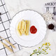Taoyanger fruit plate plastic plate bread cake plate dinner plate disposable plate dessert plate round plate home picnic Phnom Penh white jade plate (small size / 20 pieces)