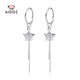 Aido Diamond pt950 platinum earrings for women, fashionable platinum tassel star earrings, versatile earrings, earrings, earrings, one pair, weighing 3.0-3.2 grams + certificate