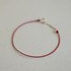 Holy glass 14K gold good luck extremely thin natal red K gold red rope exquisite good meaning transfer bracelet adjustable stacking 15.5cm
