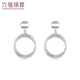 Lukfook Jewelry Platinum 950 Möbius Ring Series Platinum Earrings Earrings as Gifts Priced L19TBPE0008 2.48g (including labor cost 278 yuan) with silicone ear plugs