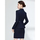 ROMON work clothes, professional suits for women, spring and autumn formal wear, hotel manager front desk jewelry store work clothes, professional suits for women, long-sleeved suit + pants (navy blue) L