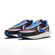 Nike (NIKE) men's and women's shoes Sacai X VaporWaffle three-party joint deconstruction sports and casual running shoes DJ4877-600 black gray and blue 42.5