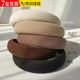 Jing Nian's new simple solid color heightening headband thickened sponge wide-brimmed headband face wash Japanese all-match high-end headwear hair accessories dark brown color 1 piece