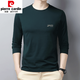 T-shirt à manches longues de Pierre Cardin pour hommes à manches longues pour les vêtements d'automne neufs Nouveau-chute de la marque Men d'automne Black 723 L Convient pour 120-140jin [Jin est égal à 0,5 kg]