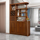 Benbei Chinese solid wood partition cabinet wine cabinet modern living room entrance cabinet shoe cabinet room hall cabinet entrance screen double-sided storage cabinet length 120 width 40 height 200cm meter partition 826# imported rubber wood walnut color home installation