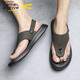 German Camel dynamic men's sandals summer new casual beach shoes soft sole non-slip sandals dual-purpose sandals flip-flops 3880 gray (sports shoe size) 39