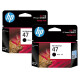 
HP (HP) 47 ink cartridge Original ink cartridge Applicable to 4825/4826/4828/4829/4877/4928/4977 printer 47 black ink cartridge double (1300 pages + 1300 pages)