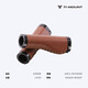 TI-MOUNT bicycle retro cowhide handlebar grip handle aluminum snap ring can lock high-quality old-fashioned urban mountain flat bar bicycle light brown leather + gold ring