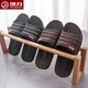 Huili Home Simple Anti-Slip Men's and Women's Bathroom One-Shaped Slippers Multi-color Optional Couple Breathable Indoor Slippers 3523 Black Standard Size 42