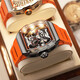 Bugatti (BONEST GATTI) German watch men's fully automatic waterproof luminous mechanical watch wine barrel type hollow waterproof for boyfriend Valentine's Day gift Magic Sunshine 9901