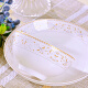 Haoya Jingdezhen ceramic tableware dishes, plates, spoons set home gift microwave oven suitable for 20 heads Sun Island