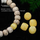 Fat Donglai's same authentic beeswax bracelet, natural Russian material, straight-cut old-style barrel beads, star and moon, precision straight-cut, Russian material, old-style beads 9*8mm/single