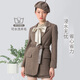 GOELIA coffee-colored suit women's jacket party winter waist small fragrant woolen suit 10CL6E1U0 86Y coffee color M