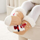 Wenlixuan winter velvet baby floor socks children's non-slip socks men's and women's socks thickened and warm cartoon mid-tube sleep socks Khaki Snowman S size 0-2 years old