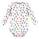 HUDSON BABY Unisex Baby Cotton Long Sleeve Bodysuit White Christmas 3-6 Months