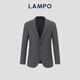Blue Leopard (LAMPO) Wool Autumn and Winter Business Suit Suit Men's Imported Flannel Wool Suit Top High-end Medium Gray 52 (175/104) C