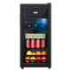 CHIGO Ice Bar Refrigerator Home Constant Temperature Wine Cabinet Mini Single Door Office Transparent Glass Fresh Cabinet Tea Beverage Cabinet Small Refrigerator First Class Energy Efficiency 118L Refrigerated Fresh + Micro Freezing + Ambient Light