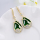 Danbi Earrings for Women New Design Light Luxury Gift Retro Short Earrings Earrings Women's Birthday Gifts for Mom and Girlfriend Tulip White Agate Gold