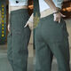 
Ice-hide thin casual pants for men's loose feet trendy Harun Working Pants autumn style versatile stretch sports pants 689 military green XL
