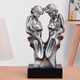 Jiuwen Leopard convient aux cadeaux pour les femmes enceintes. Famille de quatre ornements pour le 10e anniversaire de l'anniversaire de mariage. Couple nouvellement marié 15935 Silver + Lettrage + Boy (Family Three)