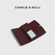 CHARLIE&KELLI brand CK light luxury bag women's bag card bag women's long wallet simple multi-card slot clutch black