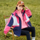 UOSU children's clothing girls' jacket three-in-one children's jacket removable fleece liner jacket medium rose red size 120 height 110-120cm age 6-7 years old