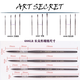 Artssecret xiyming gris écureuil cheveux longs aquarelle brosse pinceau 688lr point long aquarelle gouache acrylique Brosse de ligne de ligne professionnelle / set 688lr point quatre ensemble quatre ensembles