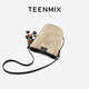 天美意（TEENMIX）女包牛皮水桶包复古斜挎通勤单肩包实用生日礼物送女友老婆妈妈