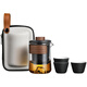 Weici travel tea set portable outdoor set quick cup camping office tea glass teapot gift set Yahei-Guanshan quick cup set 6 pieces 3 cups in one pot (tea towel included) with filter element