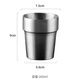 Baijie 304 double-layer cup stainless steel step cup Korean beer cup coffee cup stainless steel water cup 260ml single pack