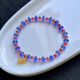 Feiyu Natural Tourmaline Tanzanite Bead Bracelet 18K Gold Spacer Original Design Spot Lubricated Full Bracelet Transparent