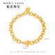 HONEYGOLD 蜜金珠宝黄金手链足金古法手工金方界显大手饰HGA1513工费675元/件 21.16g 19cm