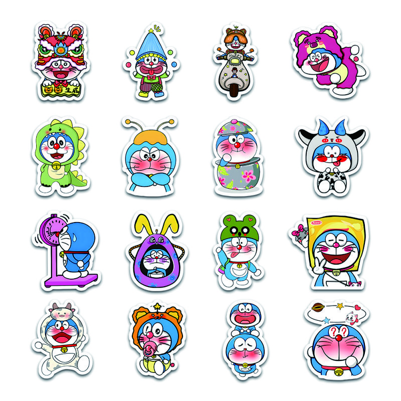 Doraemon mobile phone stickers cartoon cute jingle cat doraemon mobile phone case laptop waterproof diy stickers 20 random pictures