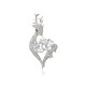 Marco Bizzarri birthday gift crystal deer brooch, high-end women's exquisite crystal love forest elk corsage, niche design pin, Valentine's Day gift for girlfriend, wife's birthday gift, gift box
