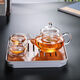 Small glass teapot, teapot, flower teapot, transparent heat-resistant filter hanging spring pot 200ml, single Kung Fu tea set, spring filter pot 250ml