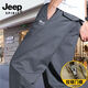 JEEP SPIRIT长裤男春秋季户外多口袋休闲裤薄款纯棉直筒工装裤大码宽松裤子男 JP】HD9201-深灰 XL 140-160斤