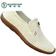Spechts Sommer Herrenschuhe hohl atmungsaktive Stoffschuhe Rindfleisch Sehnen Sohle Weiche Sohle bequeme Bohnenschuhe SQ5010 Hohlkamel Farbe 39