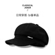 XUEXIMAN beret women's all-match black face-showing small retro duck tongue octagonal hat large head circumference