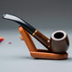 Ruoyan handmade solid wood pipe men's cigarette bag pot curved bucket ebony dry tobacco rod filter cigarette holder father elders gift