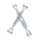 JINGGONG UU type turnbuckle screw marine wire rope tensioner American open body galvanized turnbuckle national standard tightener 1 18 (4.54T) American style (1 piece)